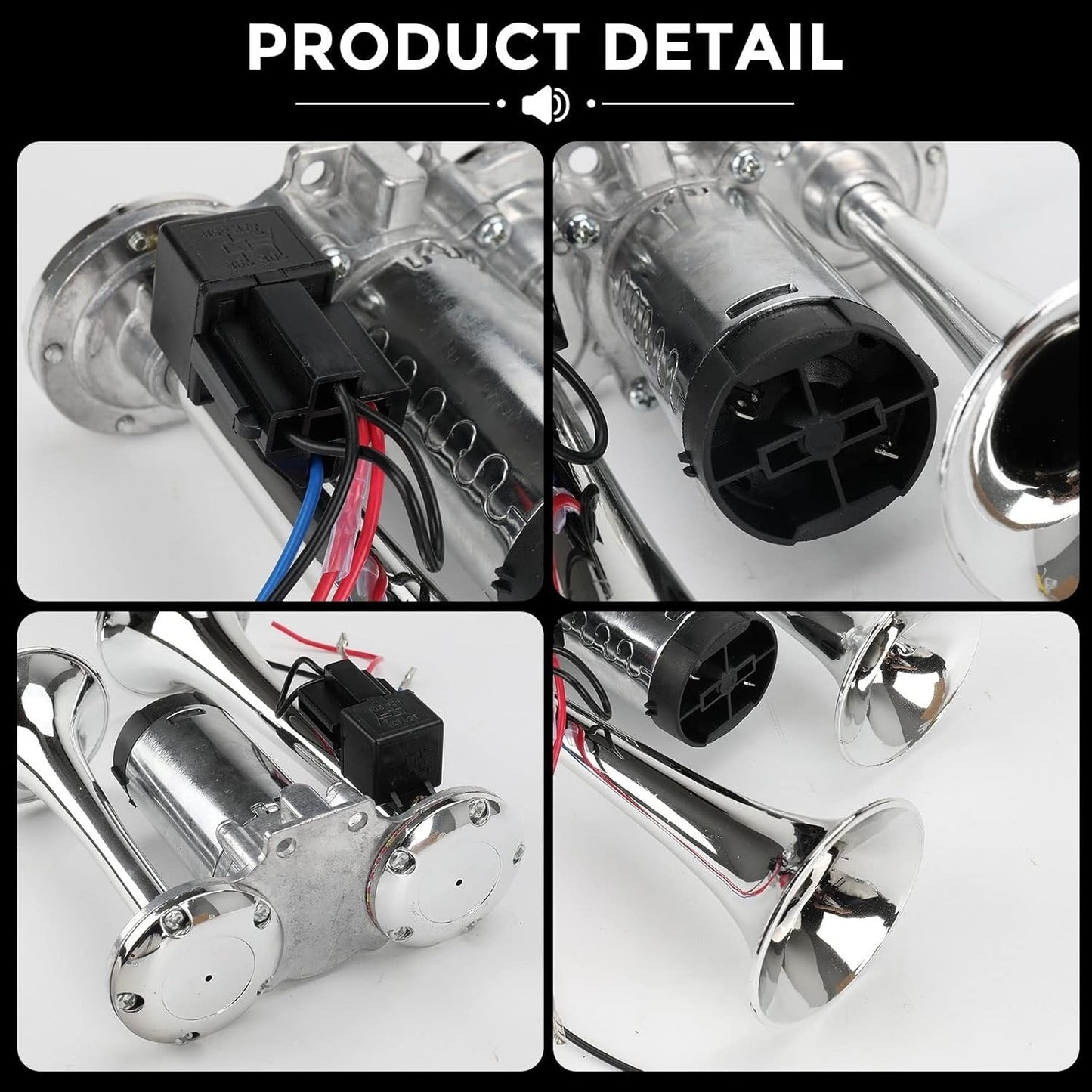 📢 150dB Super Loud Train Horn Kit | Universal 12V Dual Air Horn For Trucks & Cars
