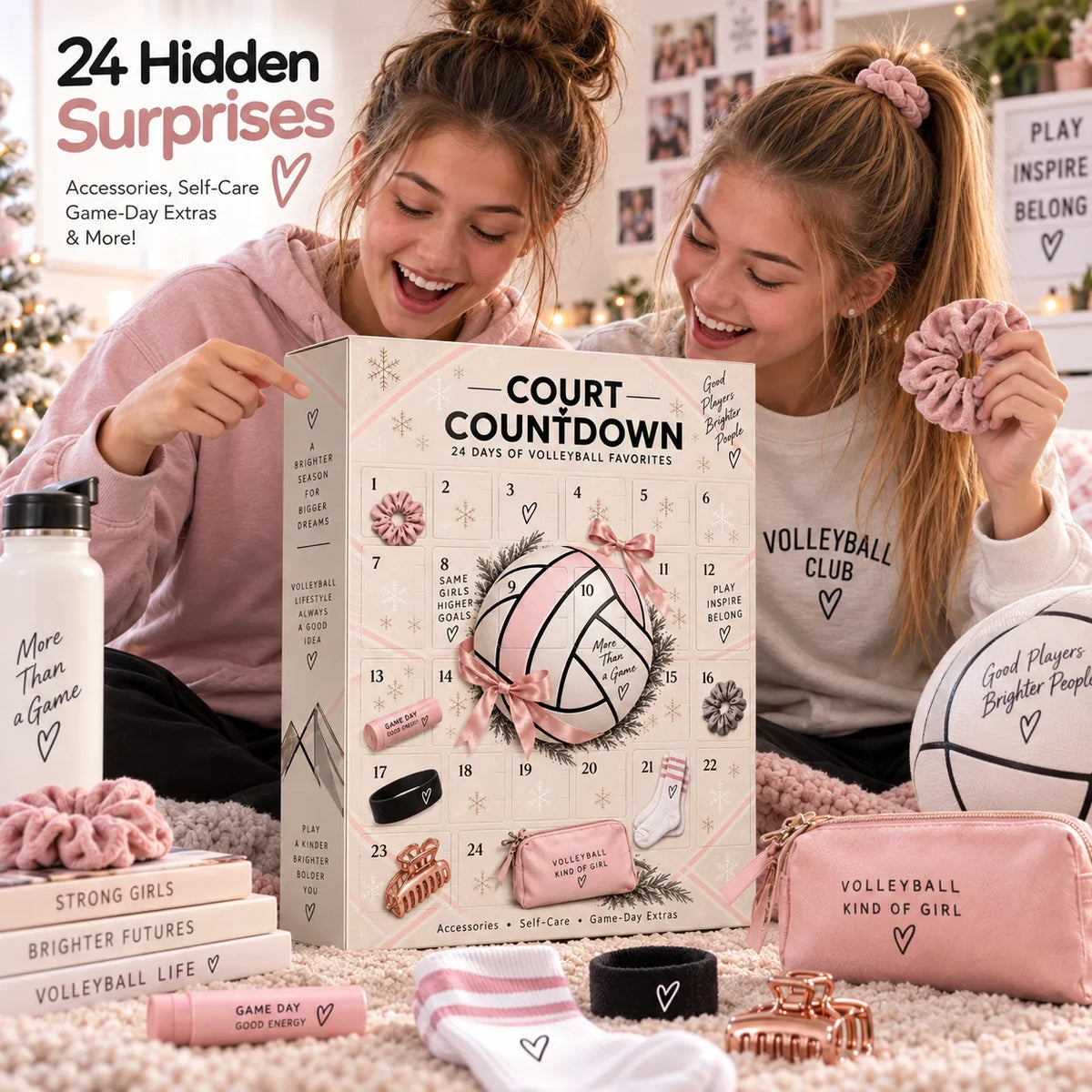 🏐 24-Day Volleyball Advent Calendar – Daily Surprise Gift for Volleyball Girls