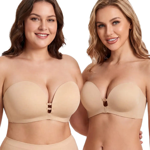 🔥 2026 HOT SALE | Non-Slip Strapless Push-Up Bra – Lift & Stay Secure