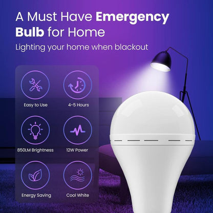 🎁Last Day 50% OFF🔥 Rechargeable Emergency LED Bulb – Never Be In The Dark!