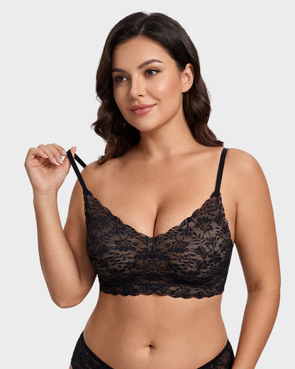 Breathable Lace Lift Bra