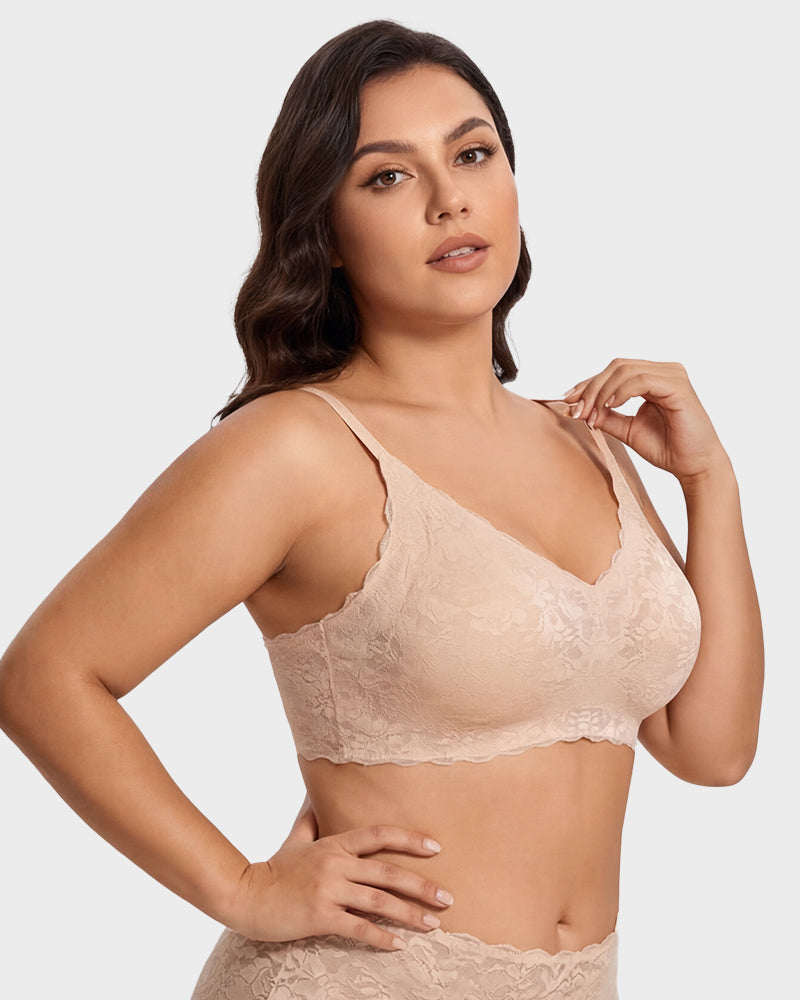 Breathable Lace Lift Bra