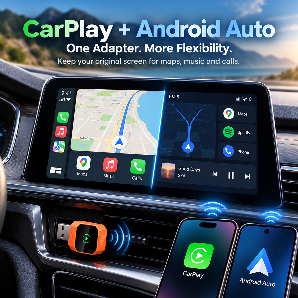 🔥 Limited Time Offer🚗2027 Wireless CarPlay Converter✨ Easy Plug & Play, No Cables Needed