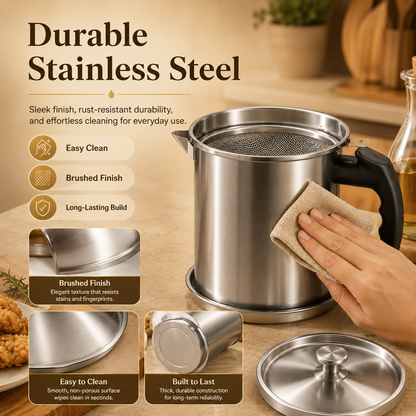 🔥 Hot Sale | Modern Kitchen Oil Dispenser with Tray & Lid