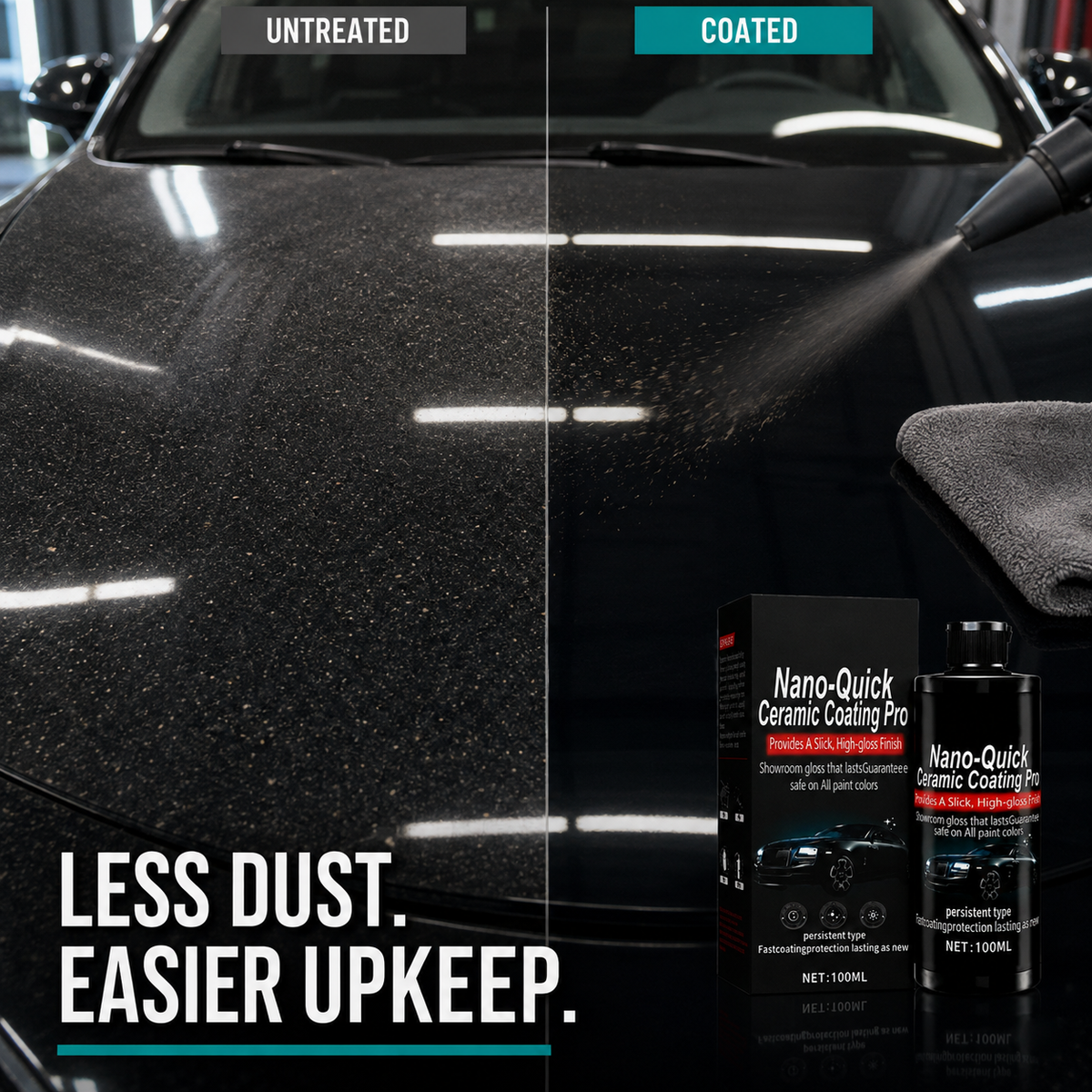 🚗✨ 49% OFF Limited Time – Nano Ceramic Car Coating Kit with Microfiber Towel 🔥