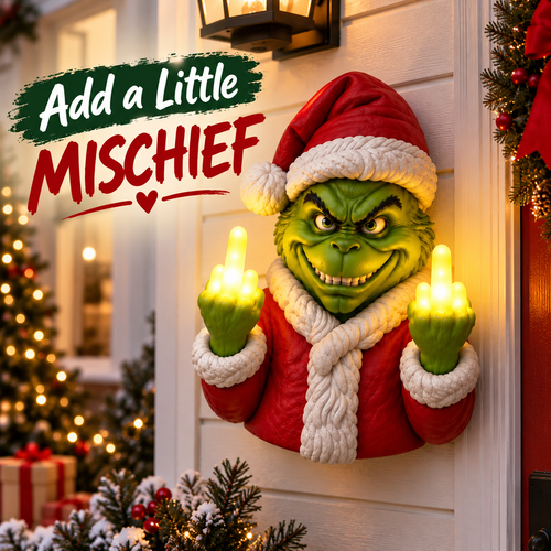 🎄NaughtyGlow Mischief Glow Christmas Wall Light | Funny Battery-Powered LED Holiday Decor