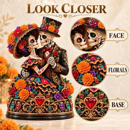 ⚡ 50% OFF💀 Eternal Dance Skeleton Couple Figurine🖤 Romantic Gothic Decor & Gift
