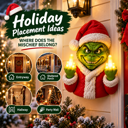 🎄NaughtyGlow Mischief Glow Christmas Wall Light | Funny Battery-Powered LED Holiday Decor