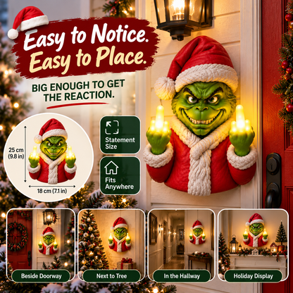 🎄NaughtyGlow Mischief Glow Christmas Wall Light | Funny Battery-Powered LED Holiday Decor