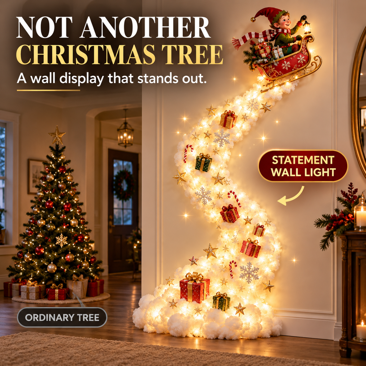 ✨Limited Time-50% OFF🎅 Christmas Wonderland Wall Light✨ Cozy Holiday Glow for Home🏠