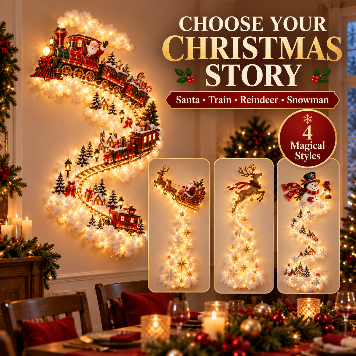 ✨Limited Time-50% OFF🎅 Christmas Wonderland Wall Light✨ Cozy Holiday Glow for Home🏠