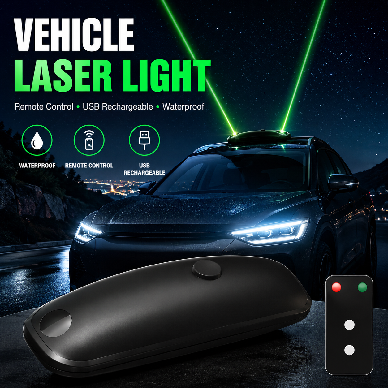 🔥 Limited 50% OFF🔥Wireless Vehicle Laser Lights