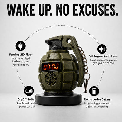 Early Drill™ Grenade Alarm Clock