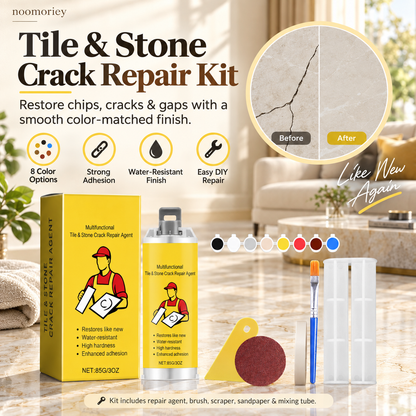 🔥Quick-Drying Tile Repair Glue - Complete Tool Kit for DIY – Fix Cracks Permanently in Minutes!✨