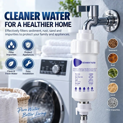 💧 50% OFF 5μm Sediment Water Filter – Cleaner Water For Washing Machine & Home