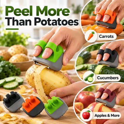 🥔 2-Piece Palm Vegetable Peeler Set – Soft Grip Handheld Fruit & Veggie Peeler！！！