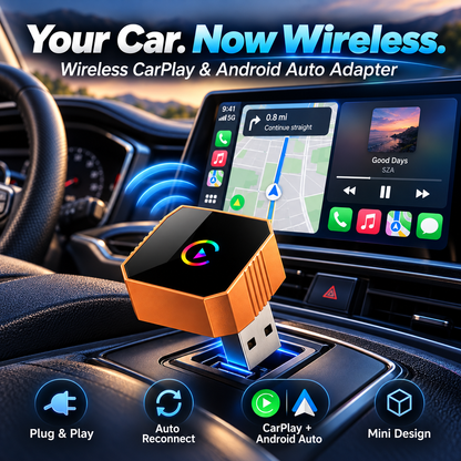 🔥 Limited Time Offer🚗2027 Wireless CarPlay Converter✨ Easy Plug & Play, No Cables Needed