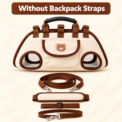 🐾 Pet Carrier Bag with Leash | 3 Carrying Styles for Cats & Small Dogs