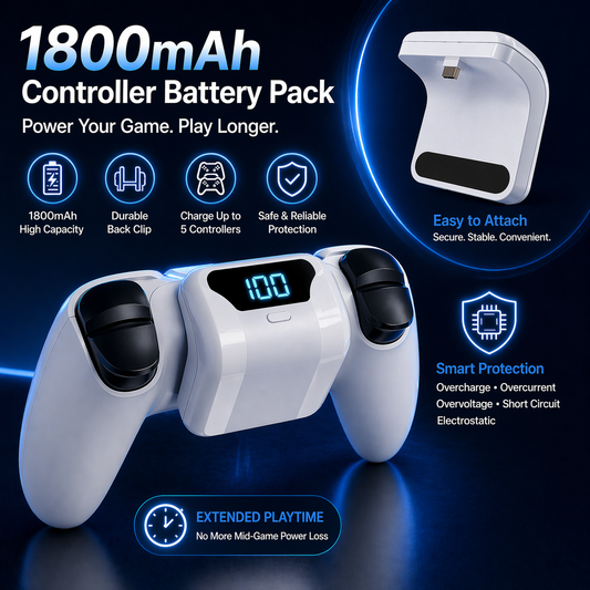 🔥LAST DAY 55% OFF - 1800mAh PS5 DualSense Power Bank