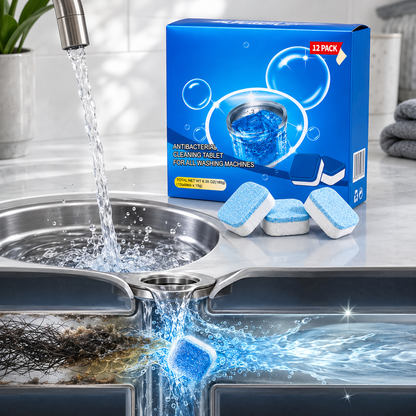 💥LAST DAY 49% OFF🫧Drain Cleaning Tablets 12 Pack For Sinks, Showers & Washing Machines