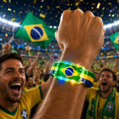 LED Flag Wristband for Game Day & Watch Parties