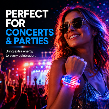 LED Flag Wristband for Game Day & Watch Parties
