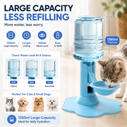 😻50% OFF TODAY🔥Automatic Pet Water Dispenser – Gravity Self Refilling Cat & Dog Water Bowl