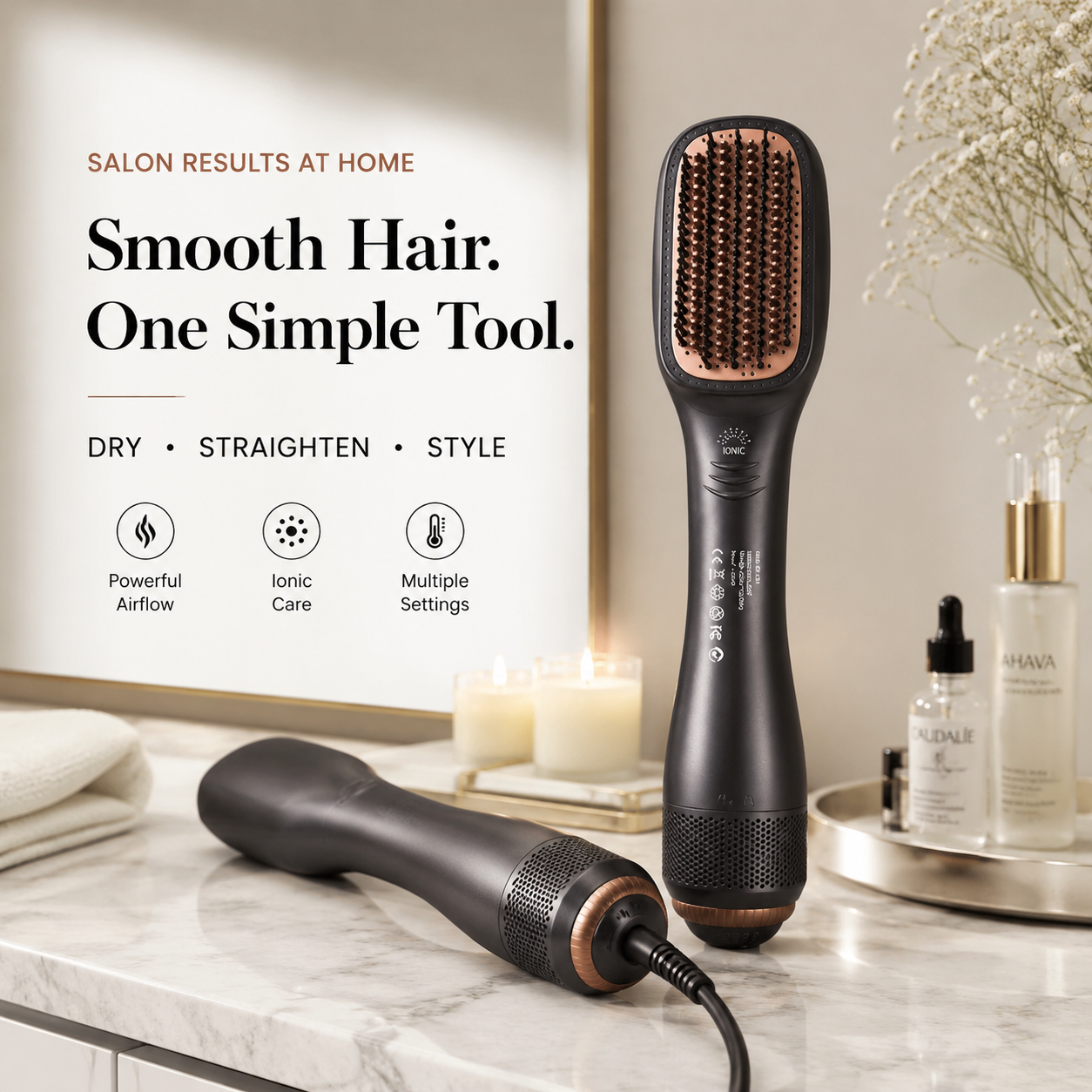 💇‍♀️ One-Step Hair Dryer Brush – 3-in-1 Blow Dryer & Styler For Smooth Frizz-Free Salon Hair