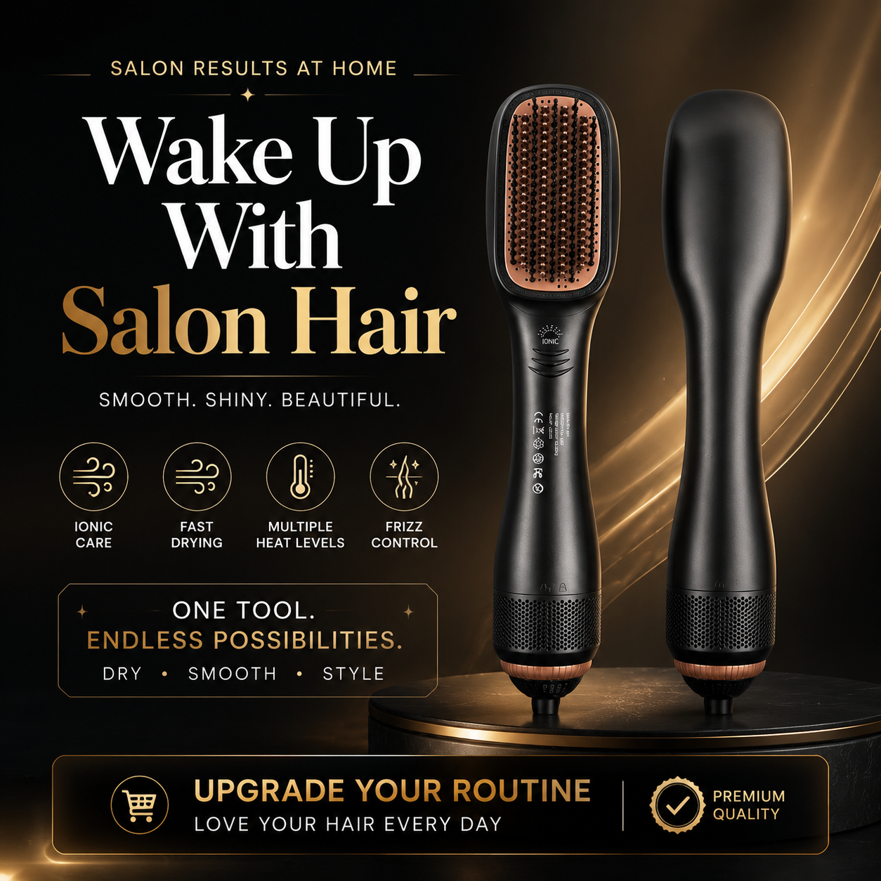 💇‍♀️ One-Step Hair Dryer Brush – 3-in-1 Blow Dryer & Styler For Smooth Frizz-Free Salon Hair