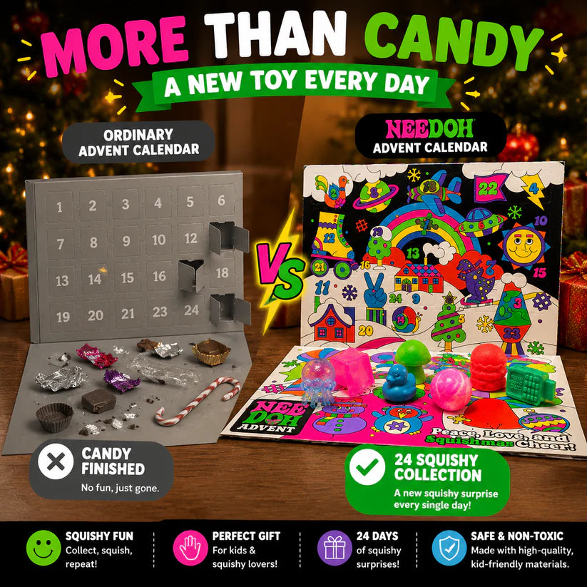 🎄2026 NeeDoh 24-Day Squishy Advent Calendar – A New Surprise Every Day 🎁