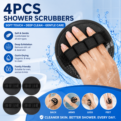 🔥Limited Time-50% OFF🔥Soft Silicone Shower Scrubber – Gentle Exfoliating Body Brush (4-Pack)