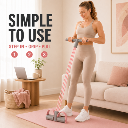 🔥Limited Time 50% OFF💪 4-Tube Pedal Resistance Trainer – Full-Body Home Workout