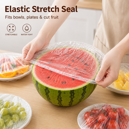 ⏳LAST DAY SALE only $0.03 each!🔥Disposable Stretch Food Covers for Bowls & Plates