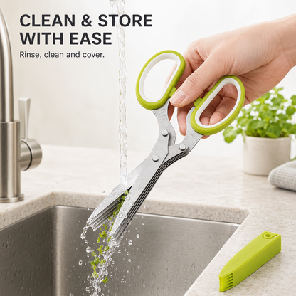 5-Blade Stainless Steel Herb Scissors | Multipurpose Kitchen Chopping Shears 🌿