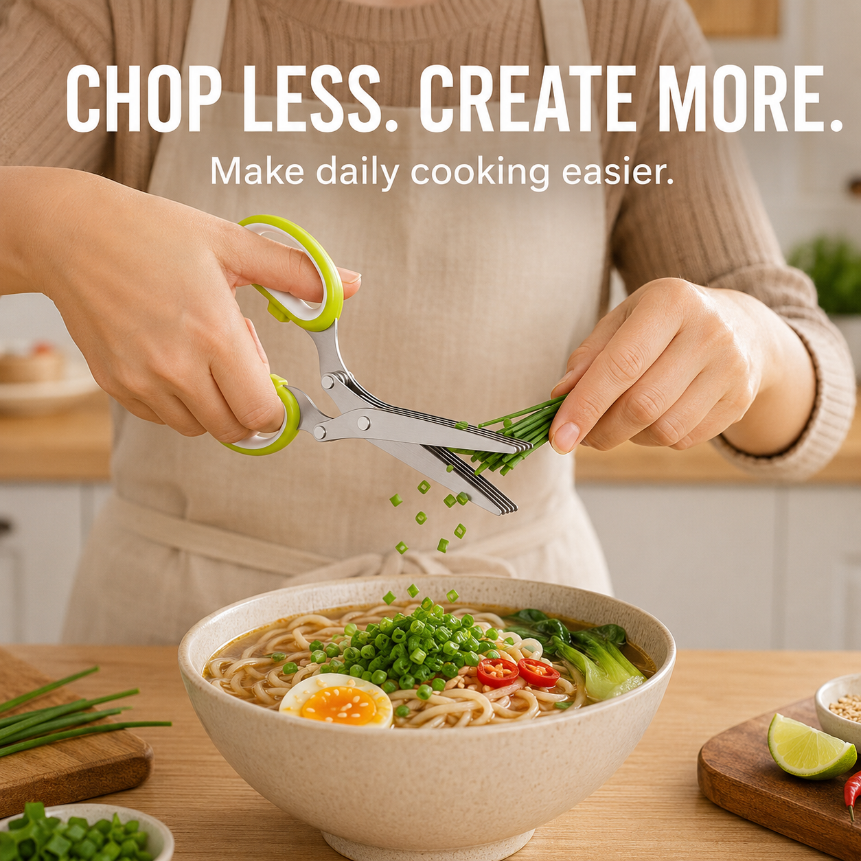5-Blade Stainless Steel Herb Scissors | Multipurpose Kitchen Chopping Shears 🌿