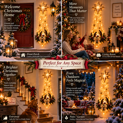 ✨ Last Day – 50% OFF! ✝️ Bethlehem Star of Faith™ – Lighted Nativity Wall Decor