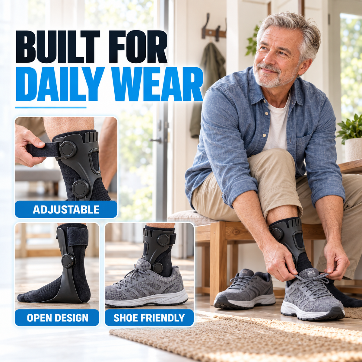 ⚡50% OFF🦶 AFO Foot Drop Brace✨ Adjustable & Breathable Support