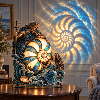 🌊 Moon Tide Mermaid Nautilus Lamp™ – Enchanting Ocean Glow for Your Home