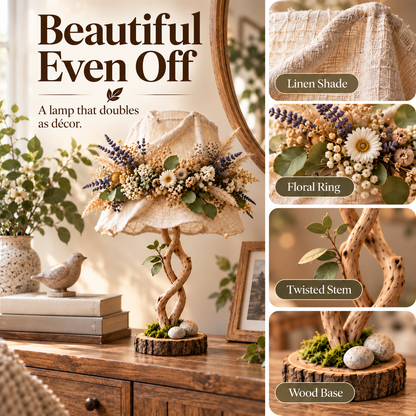 💥 50% OFF🌿 Botanical Woodland Table Lamp✨ Warm Glow & Nature-Inspired Decor