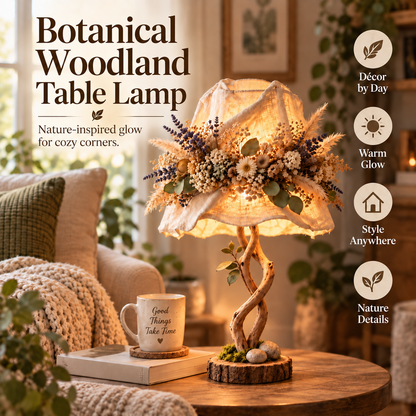 💥 50% OFF🌿 Botanical Woodland Table Lamp✨ Warm Glow & Nature-Inspired Decor