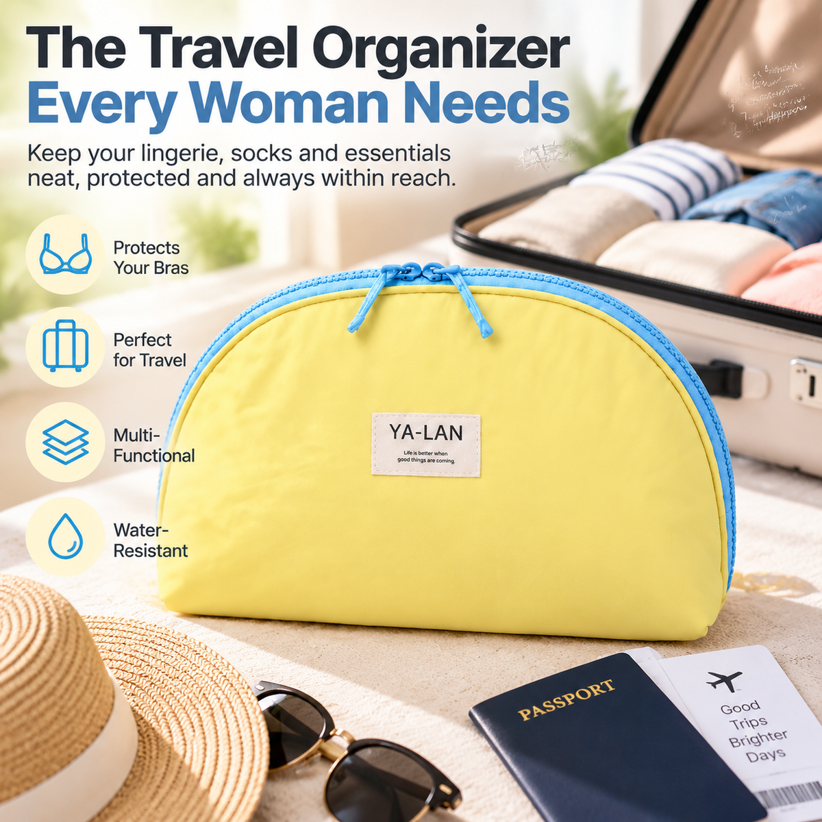 🔥LAST DAY 49% OFF -✨ Travel Lingerie Organizer Bag – Keep Bras, Panties & Socks Neatly Organized Anywhere