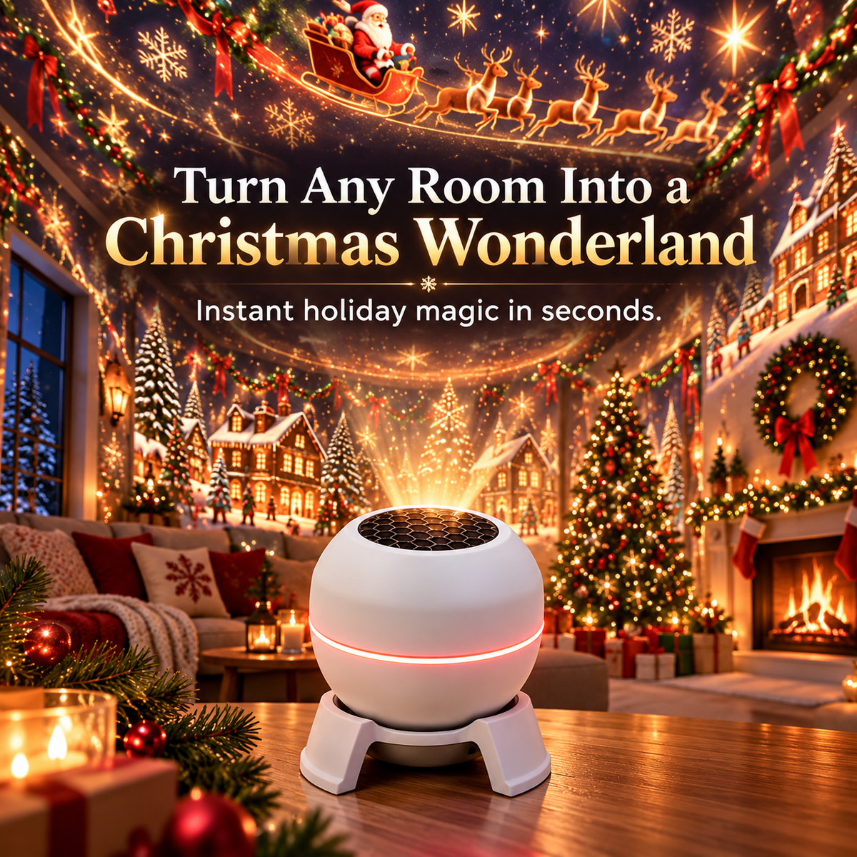 🎄 Turn Any Room Into a Christmas Wonderland – Holiday Projection Night Light