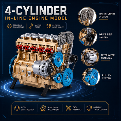 🏎️The Ultimate Desktop Masterpiece: Miniature V8 Small-Block Static Model Kit🛠️