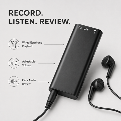 ⚡Hot Sales 49% OFF🔥8GB  Professional Voice Activated Digital Recorder & MP3 Player