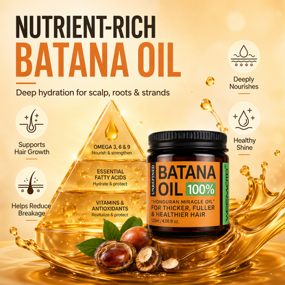 100% Pure Batana Oil Hair Mask | Restore Shine, Moisture & Healthy-Looking Hair