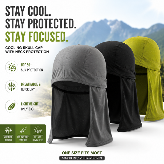 ⚡Hot Sales 49% OFF🔥3-pack Cooling Skull Cap Elastic Hard Hat☀️