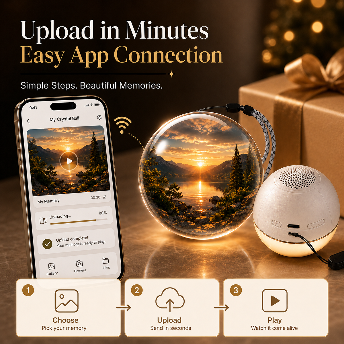 🎁 50% OFF + FREE SHIPPING 🚚 | Personalized Digital Crystal Ball ✨ Bring Your Memories to Life 💖
