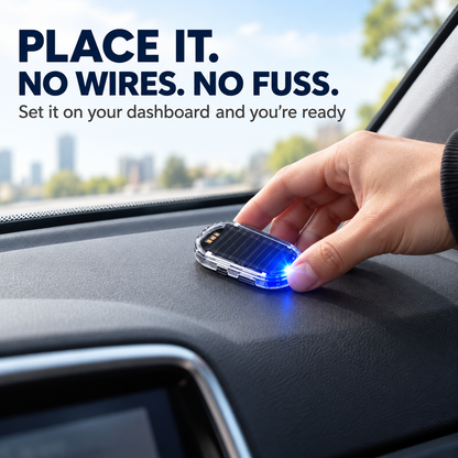 HOT SALE Solar Car Anti-Theft Warning Light – Motion-Sensing LED Security Deterrent, No Wiring Needed