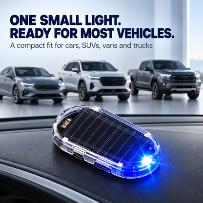 HOT SALE Solar Car Anti-Theft Warning Light – Motion-Sensing LED Security Deterrent, No Wiring Needed