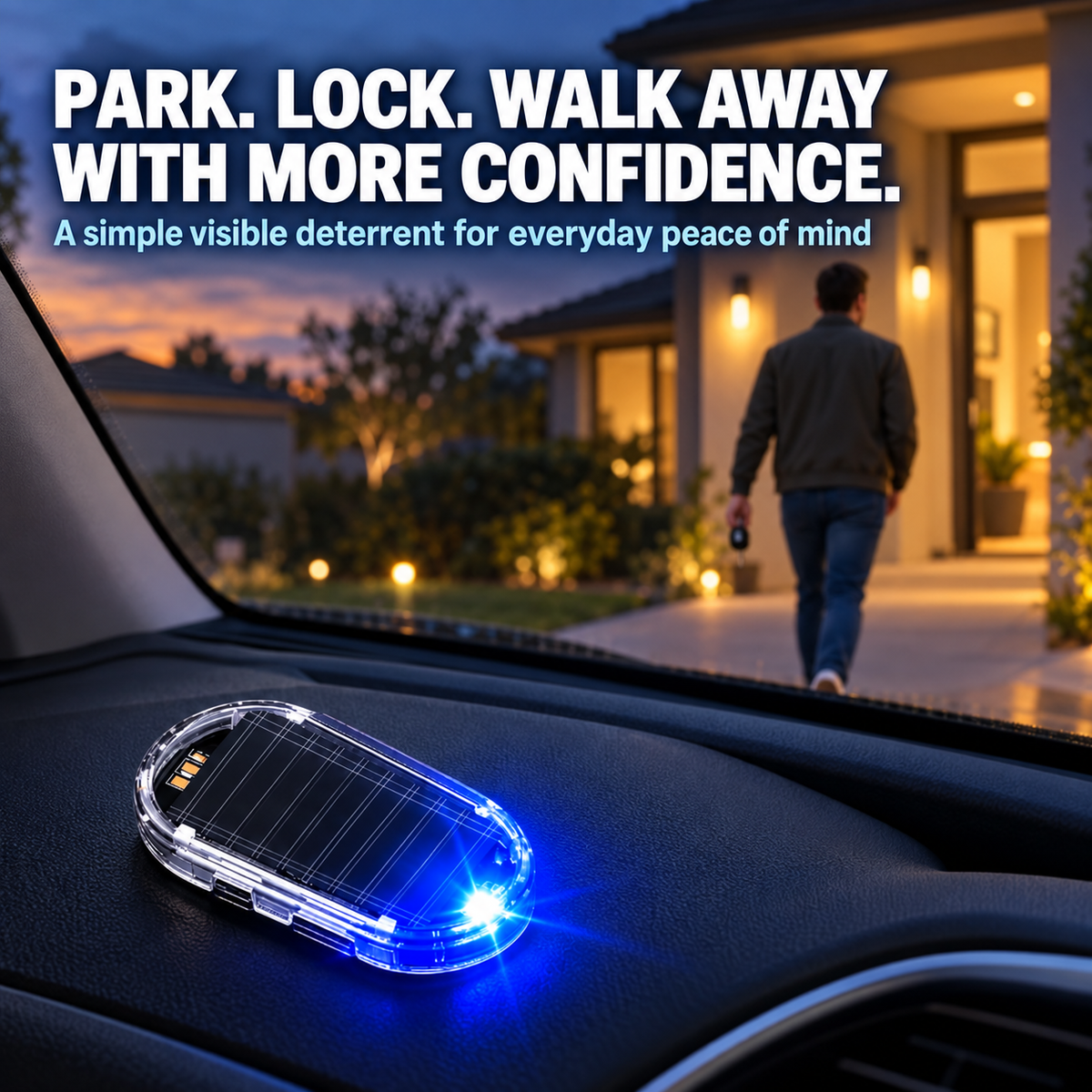 HOT SALE Solar Car Anti-Theft Warning Light – Motion-Sensing LED Security Deterrent, No Wiring Needed